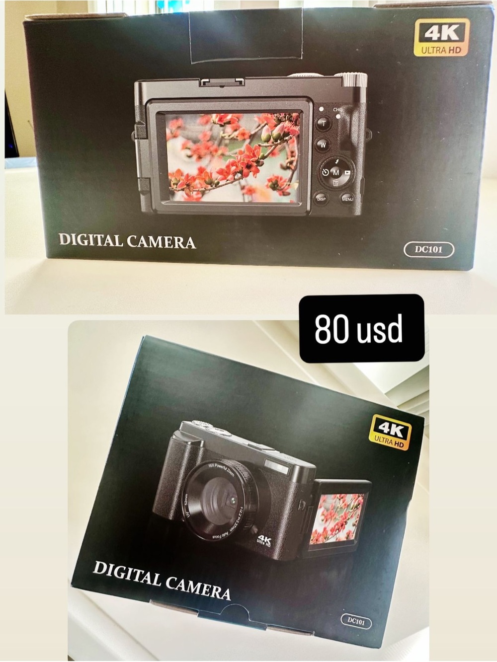 4K Ultra HD Digital Camera (Black) - DC101